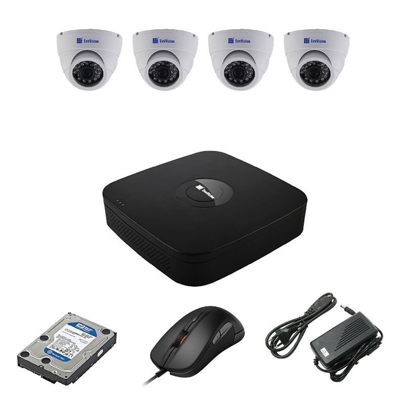EvoVizion 4DOME-240-LITE + HDD 2 Тб Комплект видеонаблюдения на 4 камеры