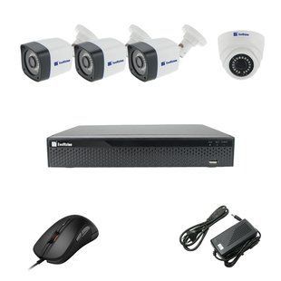EvoVizion 1DOME-3OUT-200-економ Комплект відеоспостереження на 4 камери