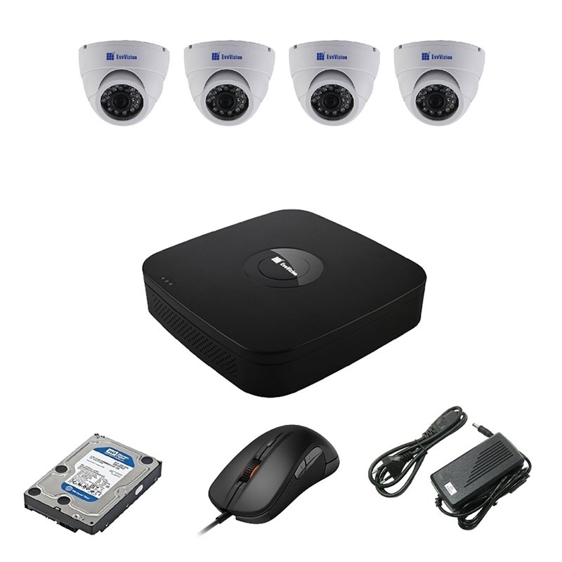 EvoVizion 4DOME-240-LITE + HDD 1 Тб Комплект видеонаблюдения на 4 камеры