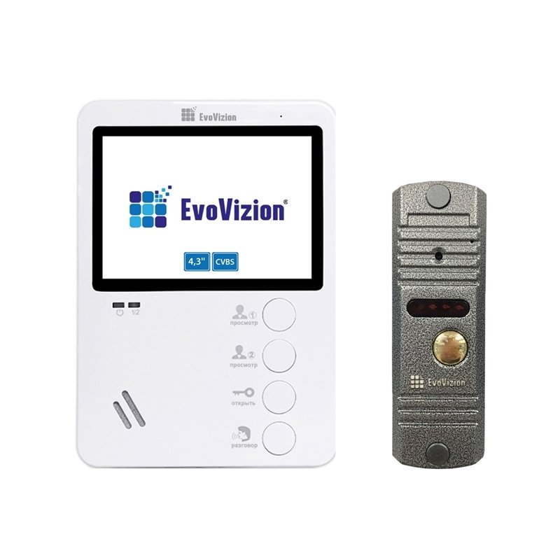 EvoVizion VP-430 + DP-03 Silver Комплект домофона