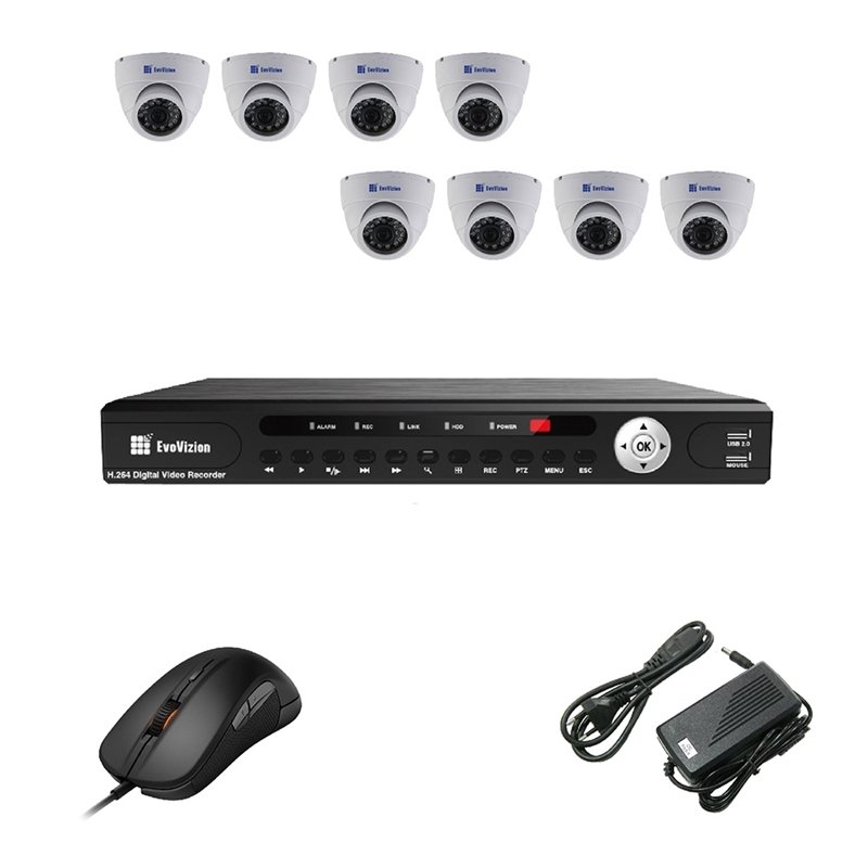 EvoVizion 8DOME-100 Комплект видеонаблюдения на 8 камеры