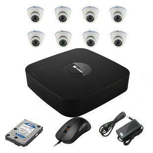EvoVizion N9 IP-8DOME-M-130 + HDD 1 Тб Комплект відеоспостереження на 8 камер