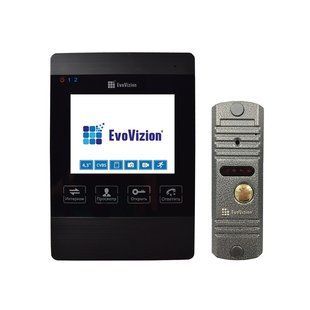 EvoVizion VP-432 Black + DP-03 Silver Комплект домофона