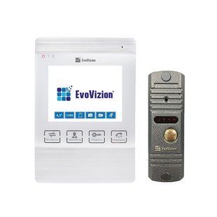 EvoVizion VP-432 White + DP-03 Silver Комплект домофона