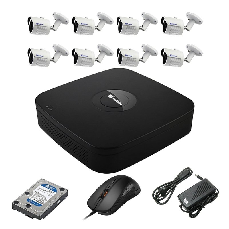 EvoVizion N9 IP-8OUT-240 + HDD 1 Тб Комплект видеонаблюдения на 8 камер