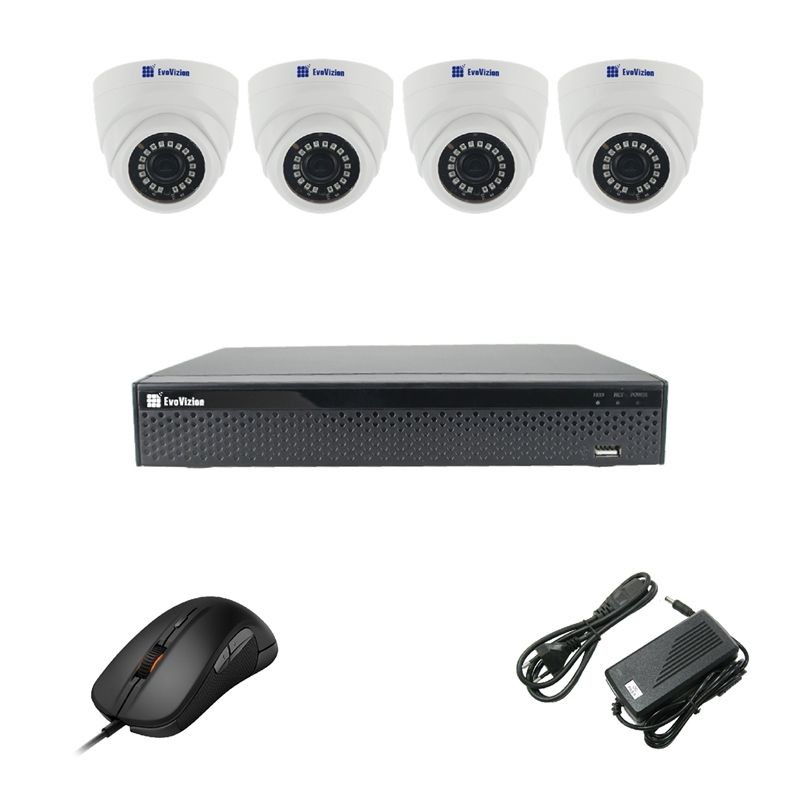 EvoVizion 4DOME-100-эконом Комплект видеонаблюдения на 4 камеры