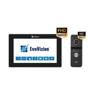 EvoVizion VP-715FHD Black (Wi-Fi) + DP-06AHD Комплект домофона