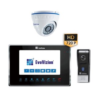 EvoVizion VP-706AHD Black + DP-05AHD cam Комплект домофону