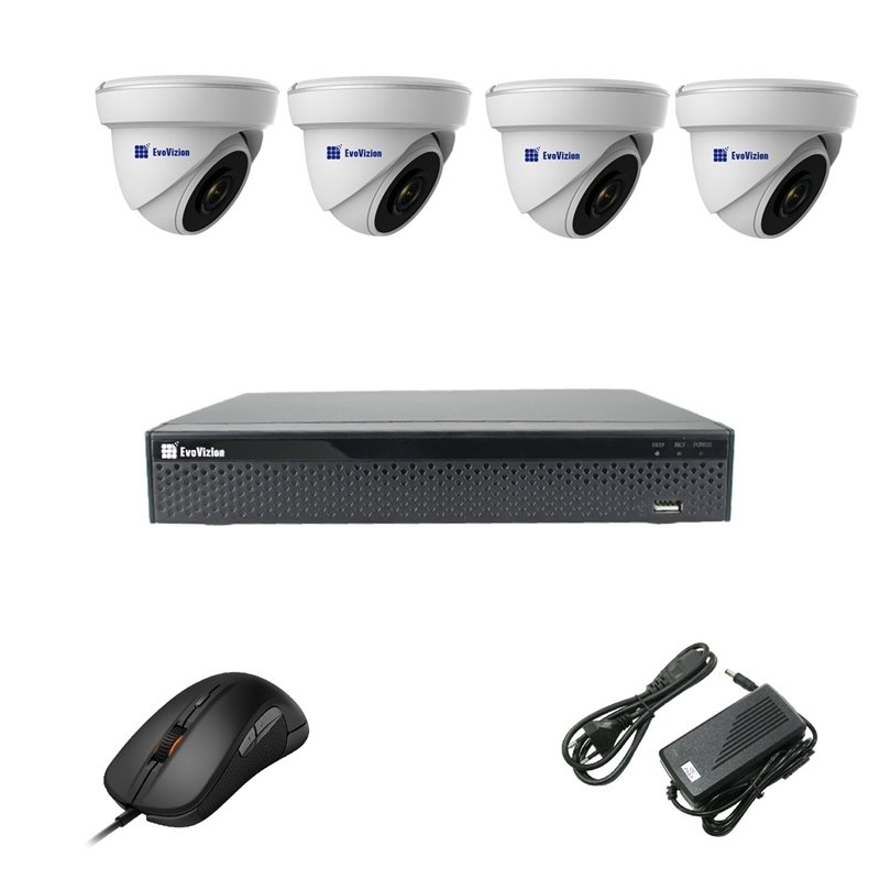 EvoVizion 4DOME-200-економ Комплект відеоспостереження на 4 камери