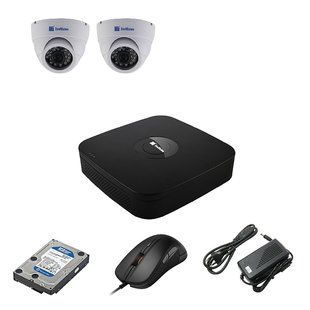 EvoVizion 2DOME-100 + HDD 1 Тб Комплект відеоспостереження на 2 камери