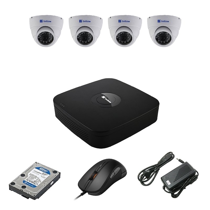 EvoVizion 4DOME-130 + HDD 1 Тб Комплект видеонаблюдения на 4 камеры