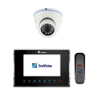 EvoVizion VP-706AHD Black + DP-04 cam Комплект домофону