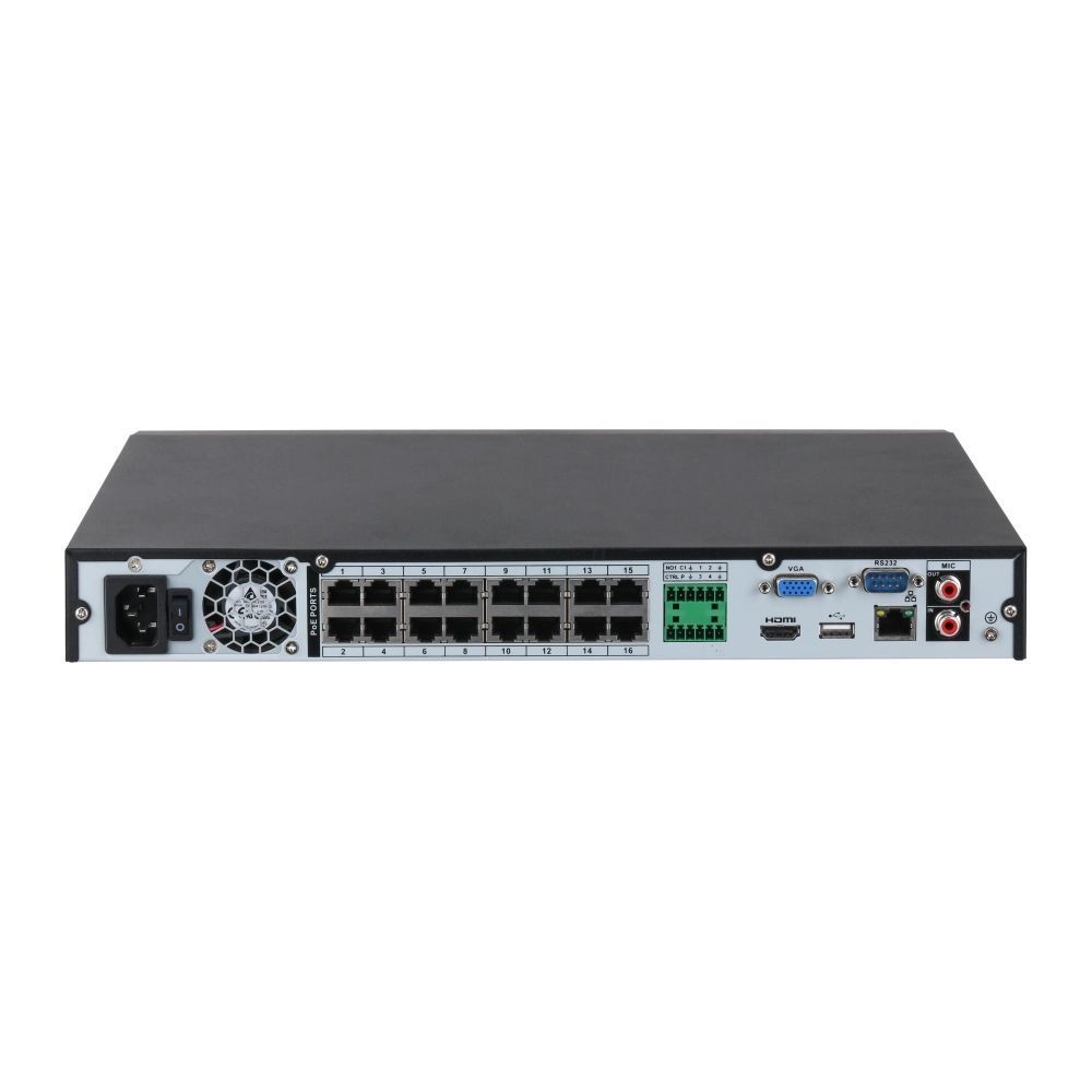 DHI-NVR2216-16P-I2 16-канальный 1U PoE 2HDD WizSense Видеорегистратор Dahua