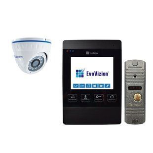 EvoVizion VP-432 Black + DP-03 Silver cam Комплект домофону