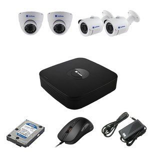 EvoVizion 2DOME-2OUT-100 + HDD 1 Тб Комплект видеонаблюдения на 4 камеры