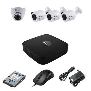 EvoVizion 1DOME-3OUT-100 + HDD 1 Тб Комплект видеонаблюдения на 4 камеры