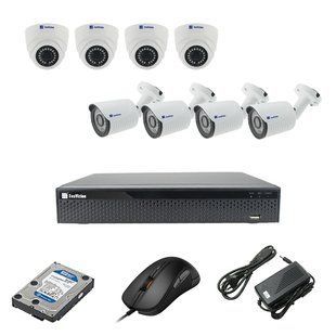 EvoVizion 4DOME-4OUT-240-эконом + HDD 1 Тб Комплект видеонаблюдения на 8 камеры