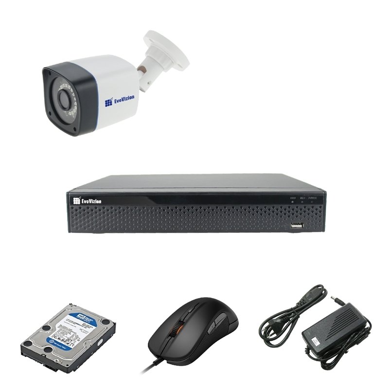 EvoVizion 1OUT-200-эконом + HDD 1 Тб Комплект видеонаблюдения на 1 камеру