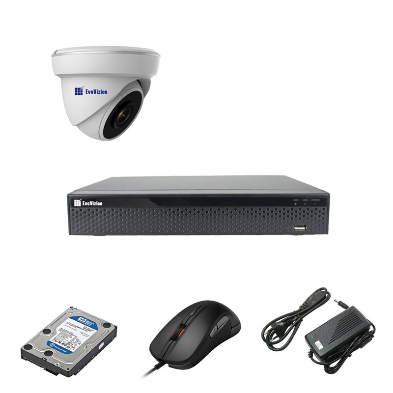 EvoVizion 1DOM-200-эконом + HDD 1 Тб Комплект видеонаблюдения на 1 камеру