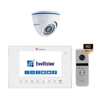 EvoVizion VP-706AHD White + DP-06AHD cam Комплект домофону