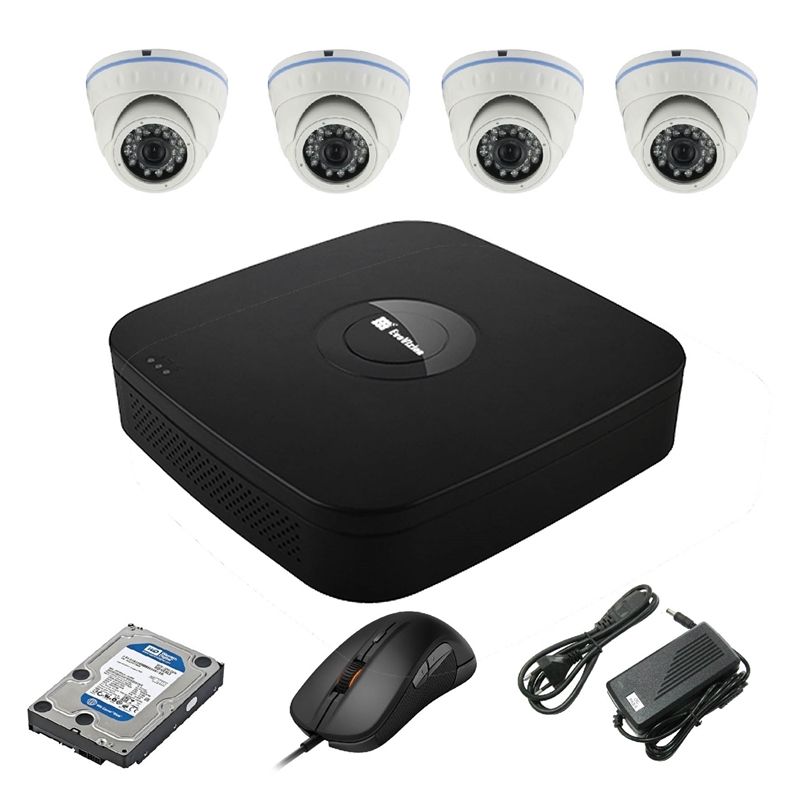 EvoVizion N9 IP-4DOME-M-130 + HDD 1 Тб Комплект видеонаблюдения на 4 камеры